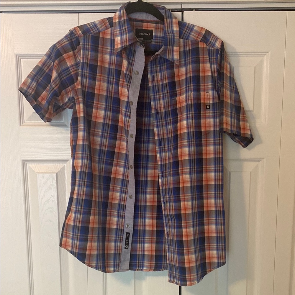 Marmot men’s small short sleeve button up shirt